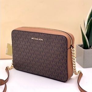 Michael Kors EW Crossbody Brown Signature